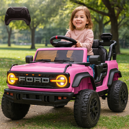 Ford Bronco Raptor 12V Kids Ride-On Truck – Electric Car Toy with Remote Control, Bluetooth, LED Lights