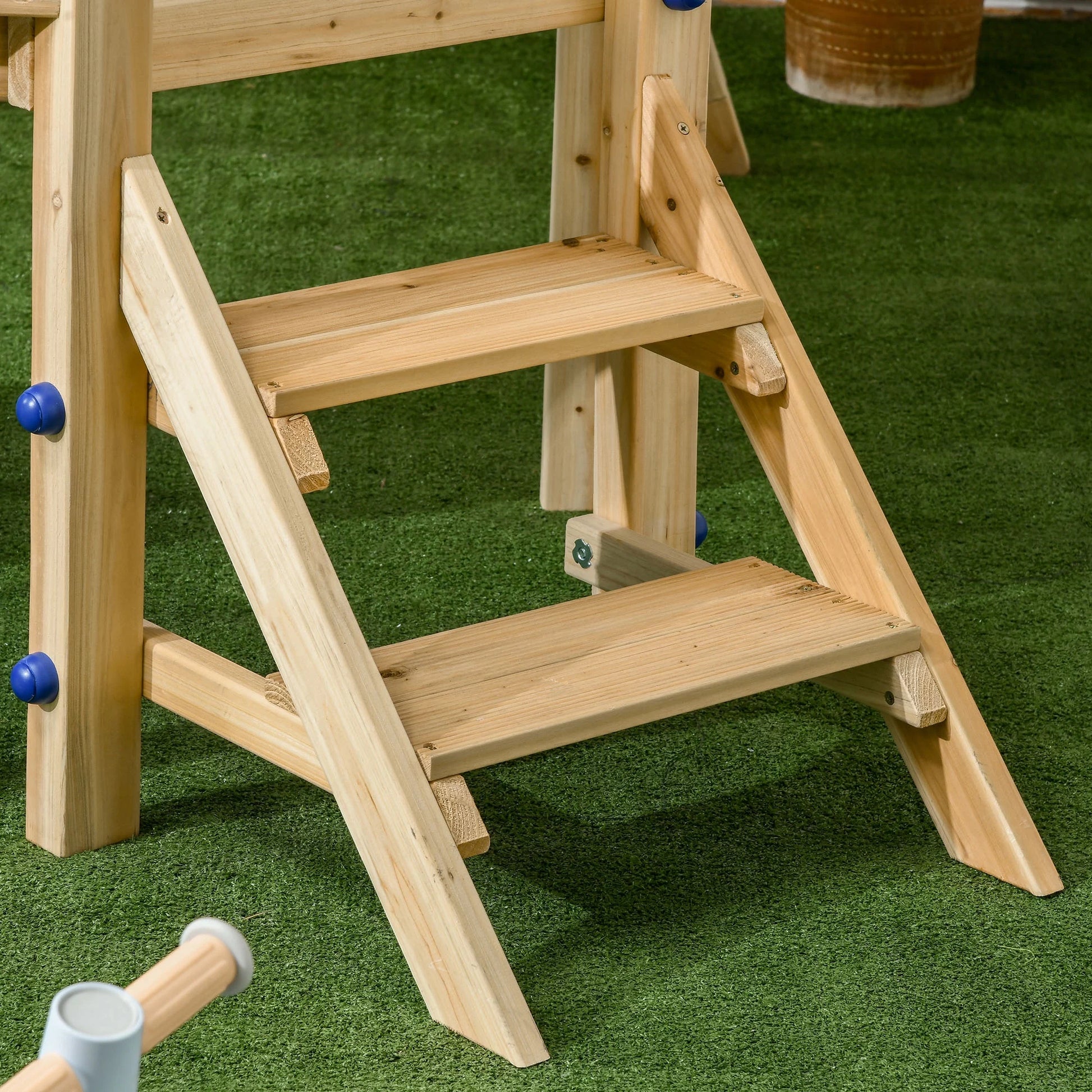 Wooden Toddler Playground with Baby Swing Set, Ages 1.5-4,Natural