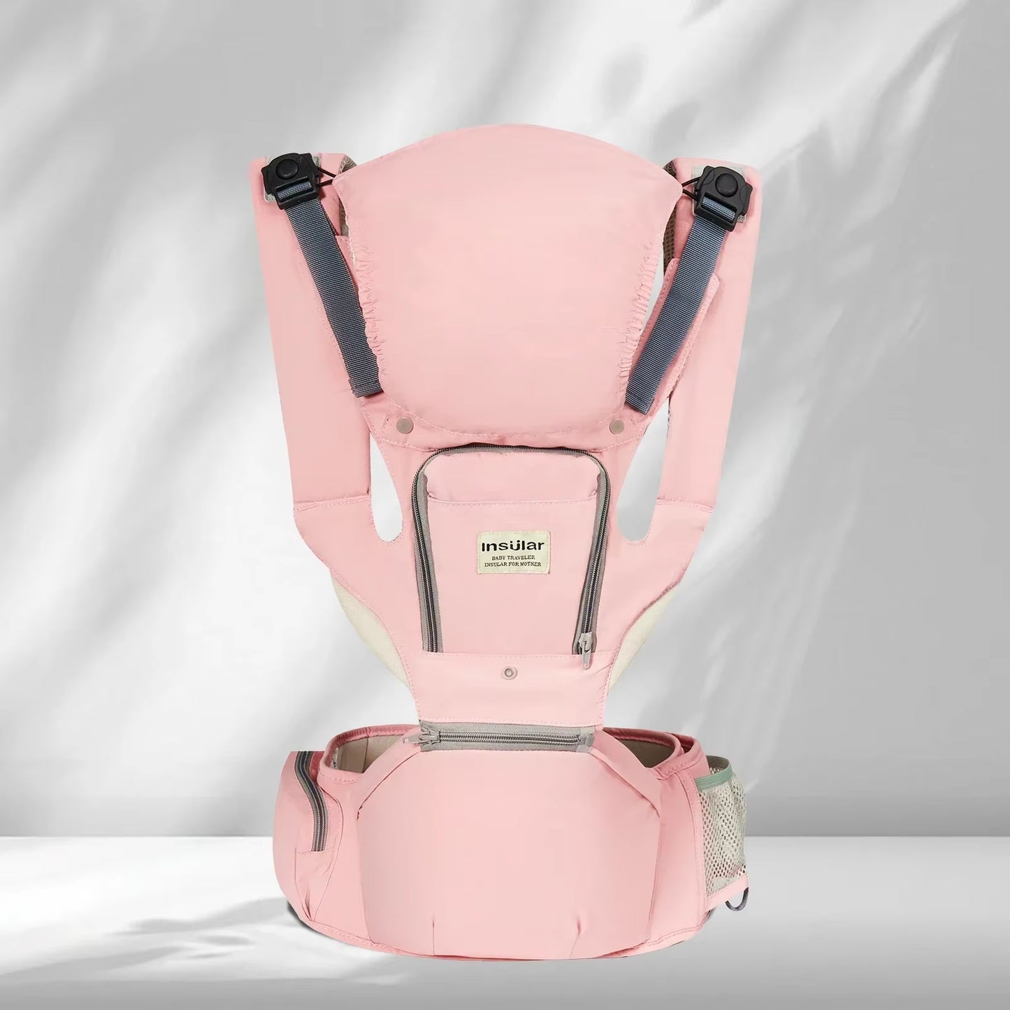 3 in 1 Baby Carrier Multi-Functional Childs Waist Stool Breathable Waist Stool with Hip Seat Front Hold Portable 4 Season