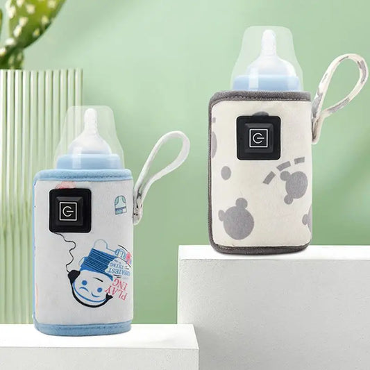 Bottle Warmer for Breastmilk Insulated Bag Feeding Bottle Cover USB Rechargeable Portable Baby Nursing for Outdoor Winter