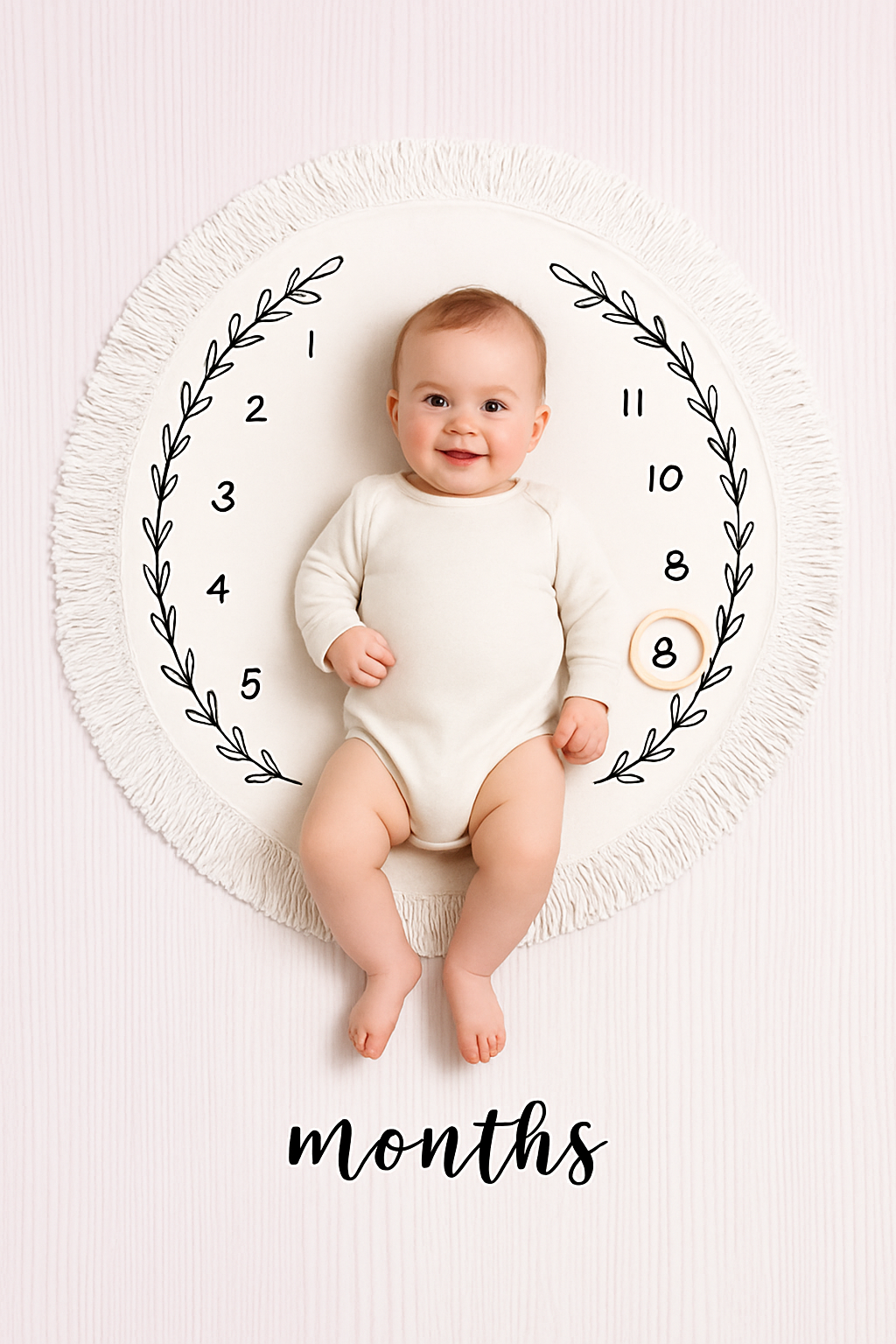 Baby Milestone Blanket β Soft Flannel Monthly Growth Chart & Newborn Photography Backdrop