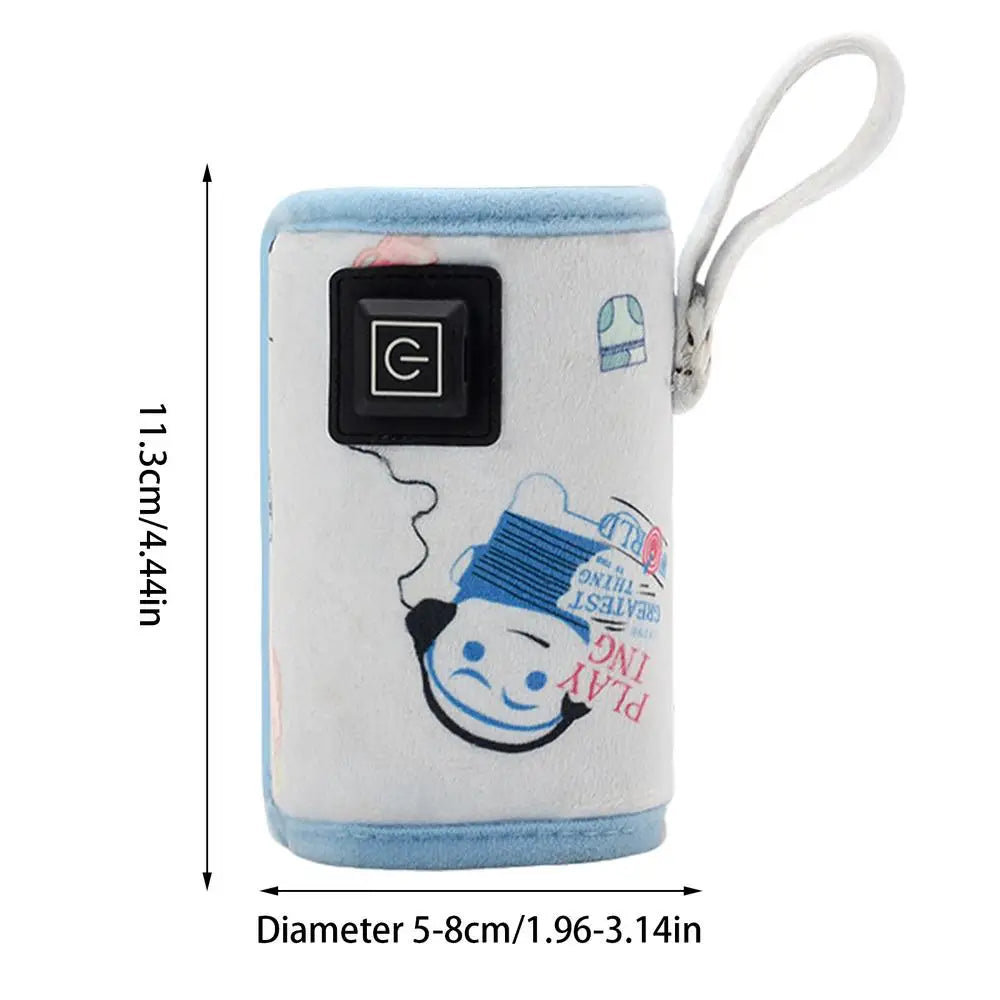 Bottle Warmer for Breastmilk Insulated Bag Feeding Bottle Cover USB Rechargeable Portable Baby Nursing for Outdoor Winter