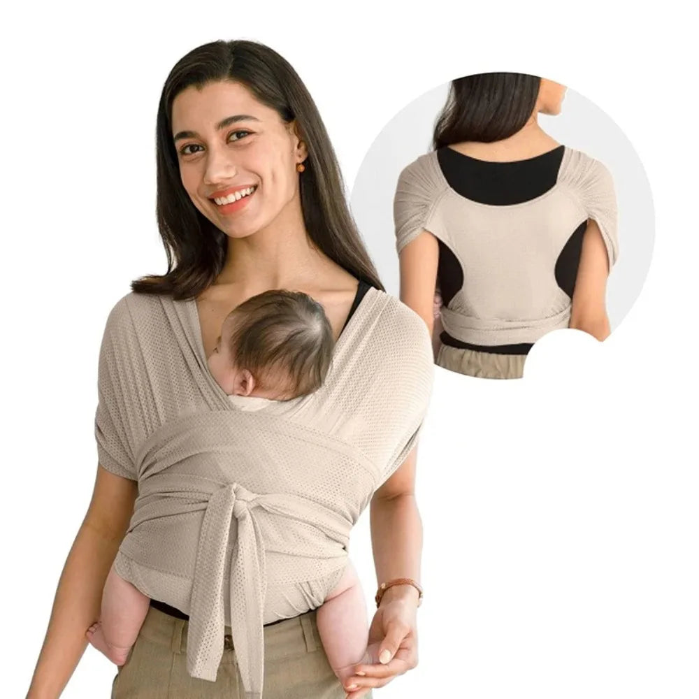 Newborn Front Holding Baby Wrap Carrier Cotton Infant Kangaroo Bag Infant Backpacks Mesh Horizontal Holding Type