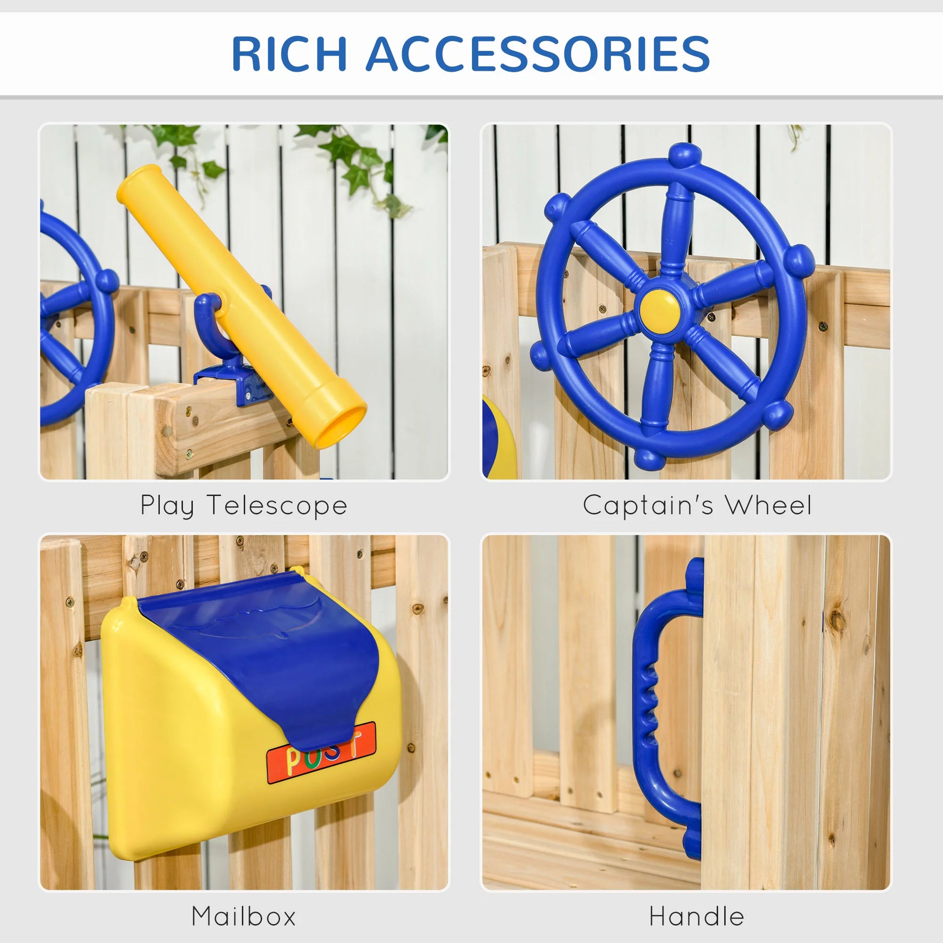 Wooden Toddler Playground with Baby Swing Set, Ages 1.5-4,Natural