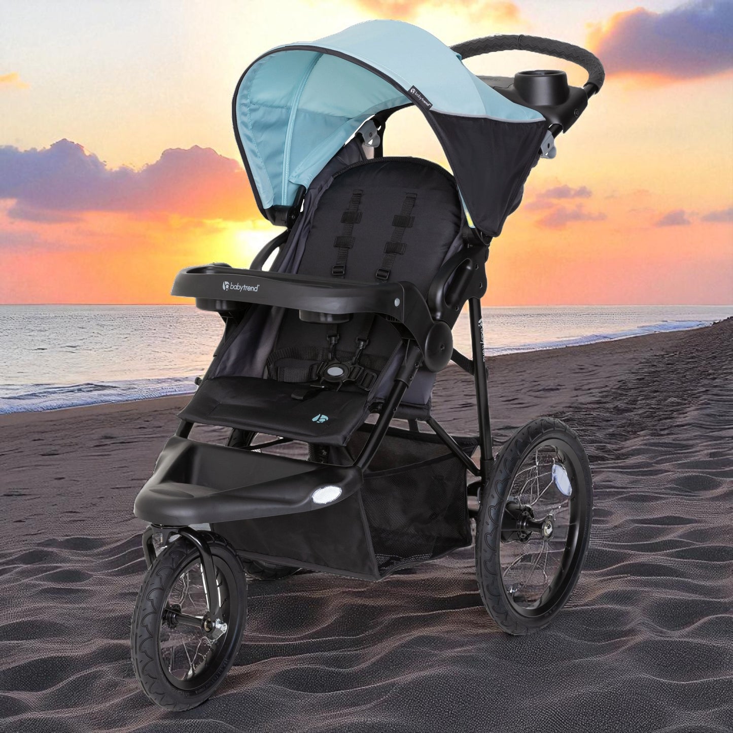 Baby Trend XCEL-R8 Jogger Stroller – Lightweight All-Terrain Jogging Stroller with Easy Fold Design