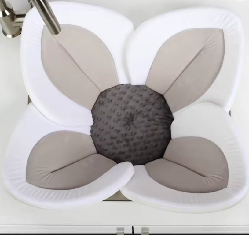 Blooming Bath Lotus Baby Bath Seat – Soft Plush Flower Cushion for Sink & Bathtub | Safe & Comfortable Infant Support Mat