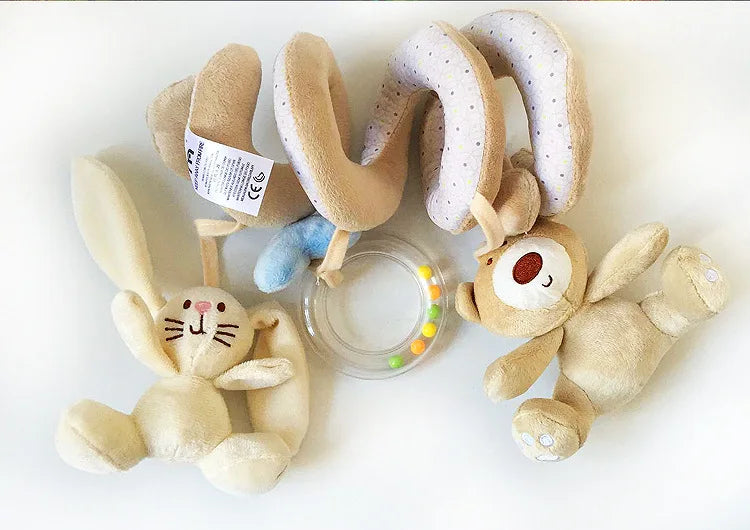 Baby Nordic Bed Rattles Hanging Toys Toddler Spiral Pram Toy Baby Car Carriage Plush Owl Mobile 0 6 12 Months Stroller Hang Girl