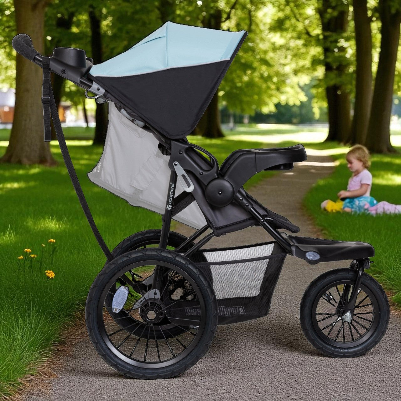 Baby Trend XCEL-R8 Jogger Stroller – Lightweight All-Terrain Jogging Stroller with Easy Fold Design