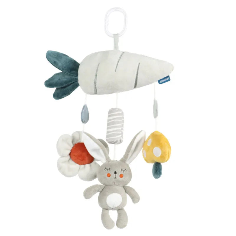 Baby Nordic Bed Rattles Hanging Toys Toddler Spiral Pram Toy Baby Car Carriage Plush Owl Mobile 0 6 12 Months Stroller Hang Girl