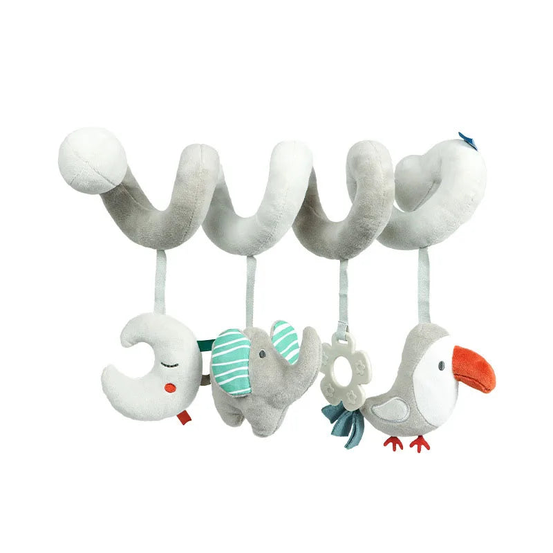 Baby Nordic Bed Rattles Hanging Toys Toddler Spiral Pram Toy Baby Car Carriage Plush Owl Mobile 0 6 12 Months Stroller Hang Girl