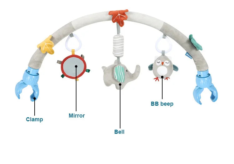 Baby Nordic Bed Rattles Hanging Toys Toddler Spiral Pram Toy Baby Car Carriage Plush Owl Mobile 0 6 12 Months Stroller Hang Girl