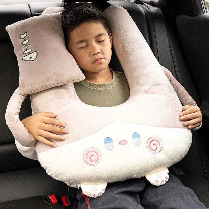 Cute Animal Pattern Kid Neck Head Support U-Shape Children Travel Pillow Cushion for Car Seat Safety Neck Pillow for Kids