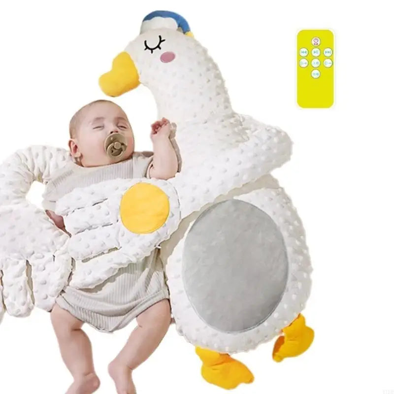 Baby Sleep Soothing Hand Toy Pattable Mood Pacify Pillow for Comforting Cartoon Animal Gentle Patting Doll No/With Music