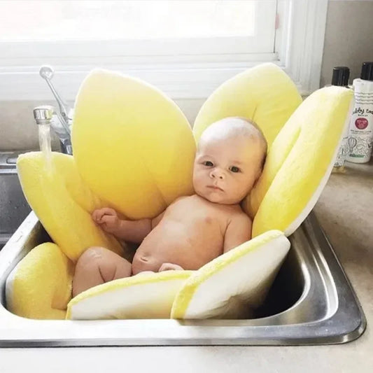 Nonslip Baby Shower Bath Tub Flower Pad Bath Infant Newborn Safety Security Bath Support Cushion Bathtub Mat Newborn Shower Seat