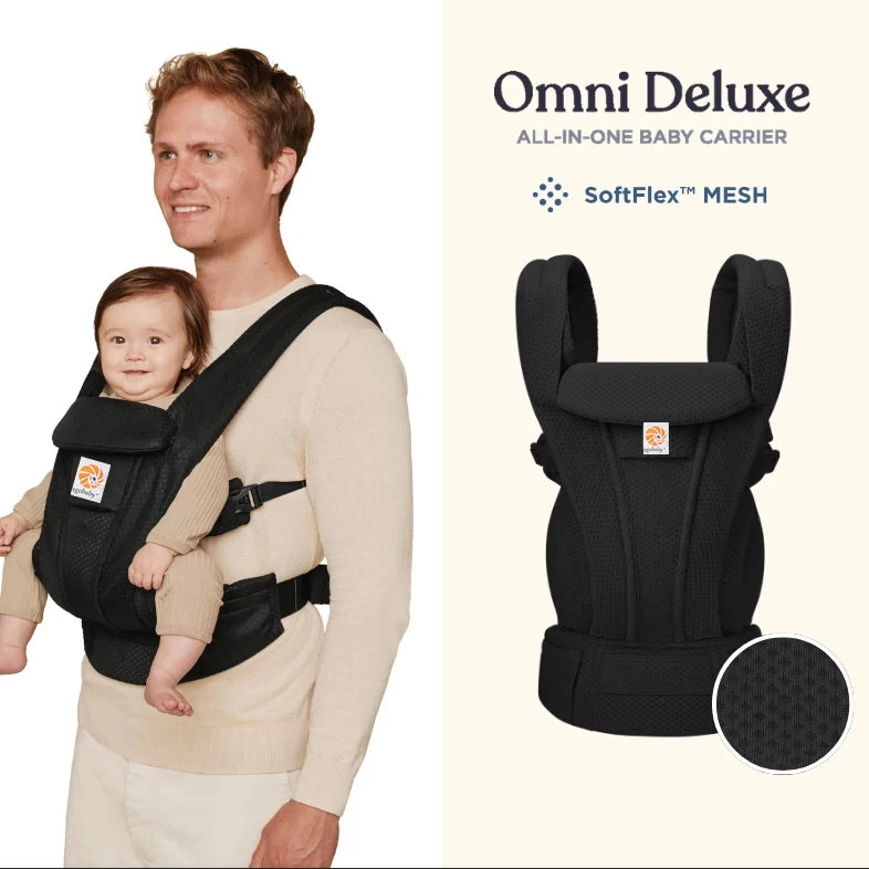 Omni Deluxe Baby Carrier 4 Positions Ergonomic Kid Kangaroo Infant Sling Wrap Cool Air Mesh Cotton Backpack 0-36 Months Egobaby