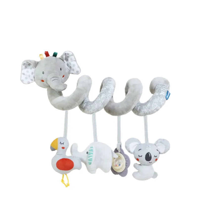 Baby Nordic Bed Rattles Hanging Toys Toddler Spiral Pram Toy Baby Car Carriage Plush Owl Mobile 0 6 12 Months Stroller Hang Girl