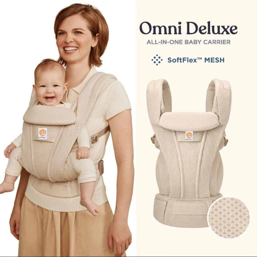 Omni Deluxe Baby Carrier 4 Positions Ergonomic Kid Kangaroo Infant Sling Wrap Cool Air Mesh Cotton Backpack 0-36 Months Egobaby