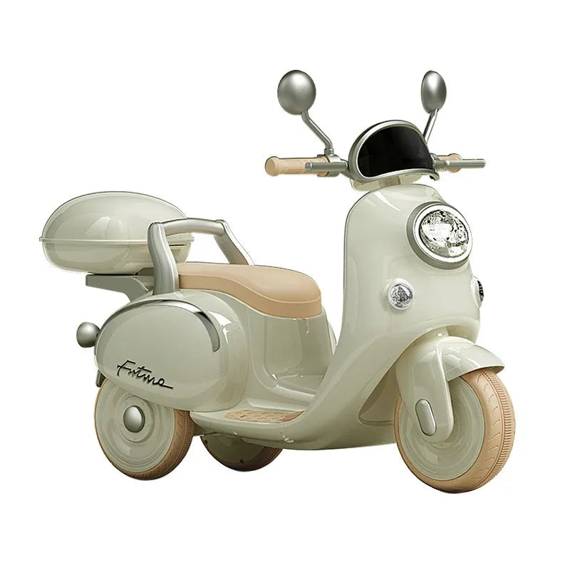 1-6 Years Old Children'S Electric Motorcycle Outdoor Male and Female Children Tricycle Kids Classic Retro Three-Wheeled Toy Car