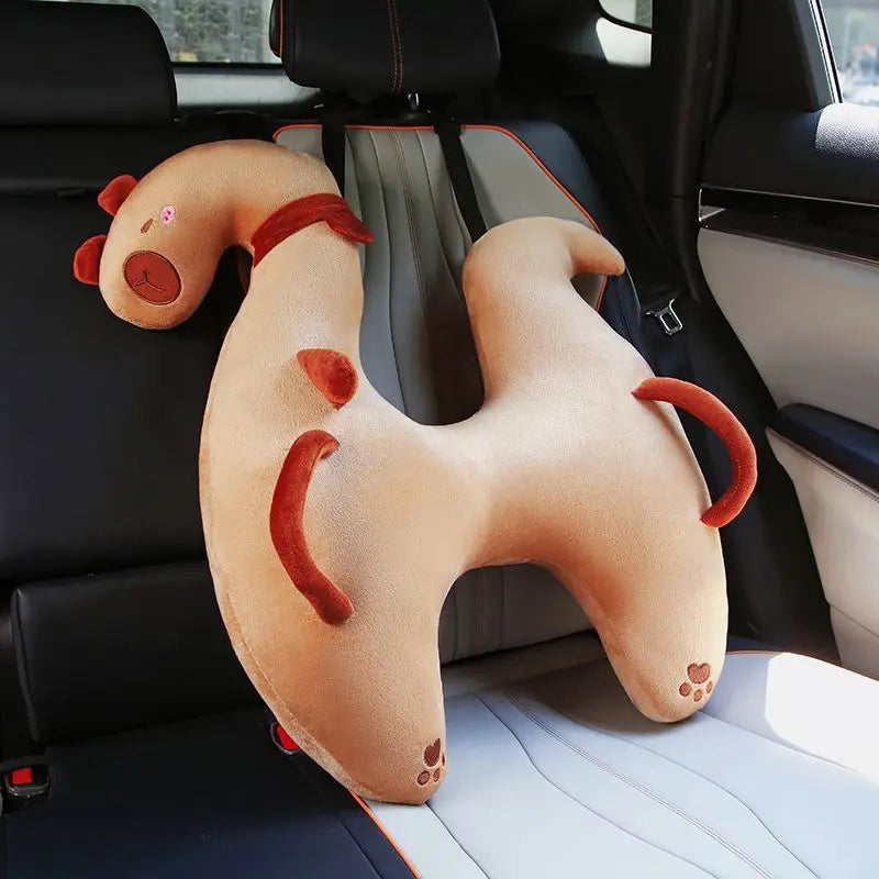 Cute Animal Pattern Kid Neck Head Support U-Shape Children Travel Pillow Cushion for Car Seat Safety Neck Pillow for Kids