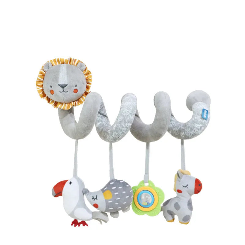 Baby Nordic Bed Rattles Hanging Toys Toddler Spiral Pram Toy Baby Car Carriage Plush Owl Mobile 0 6 12 Months Stroller Hang Girl