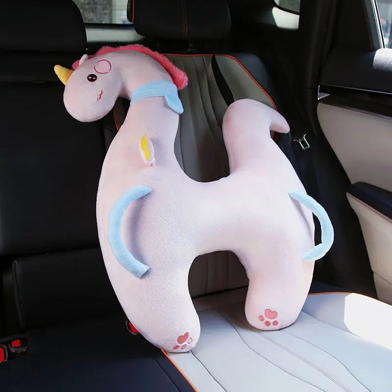 Cute Animal Pattern Kid Neck Head Support U-Shape Children Travel Pillow Cushion for Car Seat Safety Neck Pillow for Kids