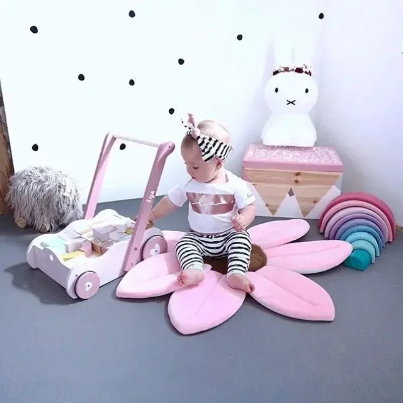 Nonslip Baby Shower Bath Tub Flower Pad Bath Infant Newborn Safety Security Bath Support Cushion Bathtub Mat Newborn Shower Seat