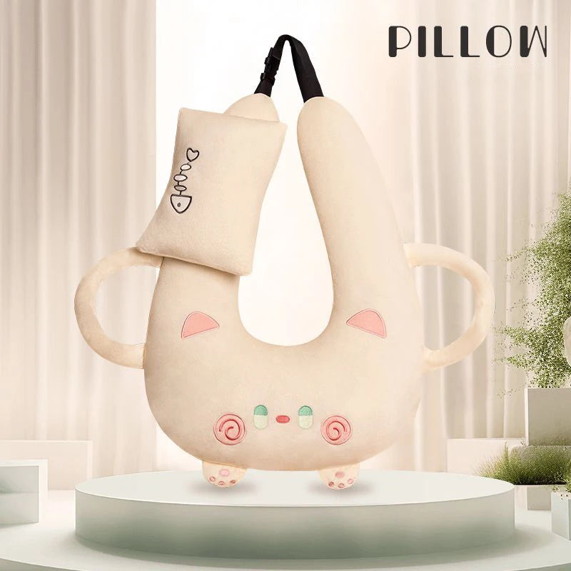 Cute Animal Pattern Kid Neck Head Support U-Shape Children Travel Pillow Cushion for Car Seat Safety Neck Pillow for Kids