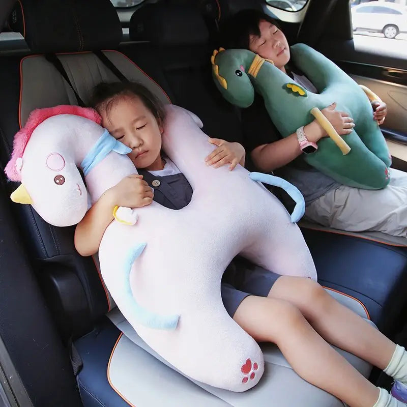Cute Animal Pattern Kid Neck Head Support U-Shape Children Travel Pillow Cushion for Car Seat Safety Neck Pillow for Kids