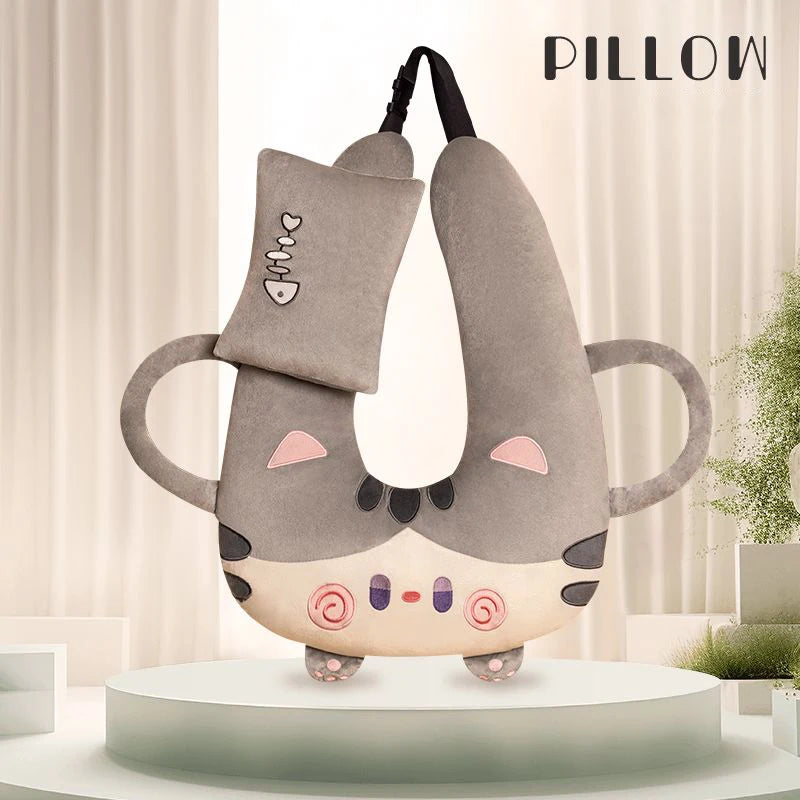 Cute Animal Pattern Kid Neck Head Support U-Shape Children Travel Pillow Cushion for Car Seat Safety Neck Pillow for Kids