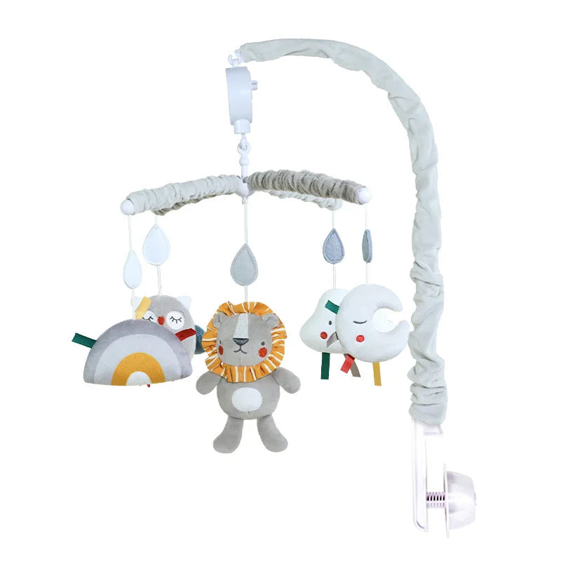 Baby Nordic Bed Rattles Hanging Toys Toddler Spiral Pram Toy Baby Car Carriage Plush Owl Mobile 0 6 12 Months Stroller Hang Girl