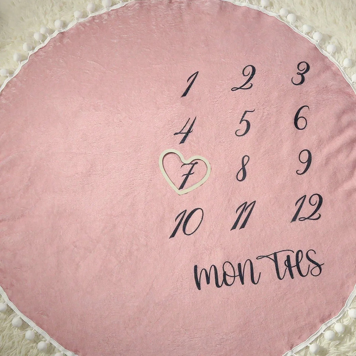 Flannel Month Milestone Blanket Baby First Year Calendar Monthly Growth Chart Shower Gift Newborn Photography Backdrop