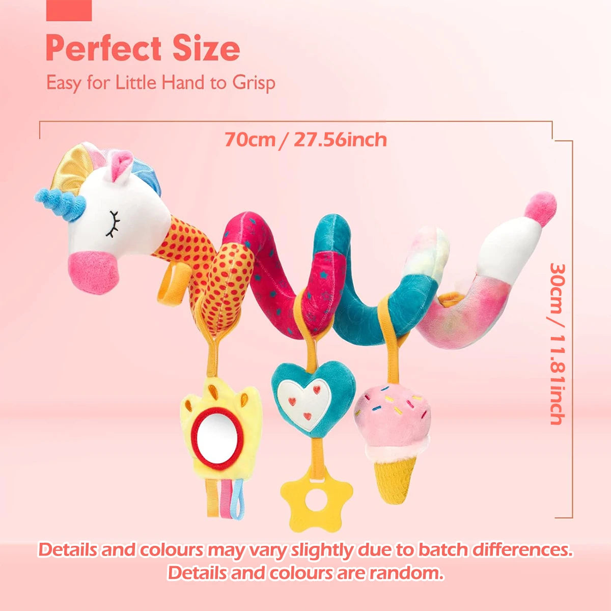 1Pcs Soft Giraffe Animal Handbells Rattles Plush Infant Toddler Car Bed Hanging Toy Baby Early Education Development Handle Toys