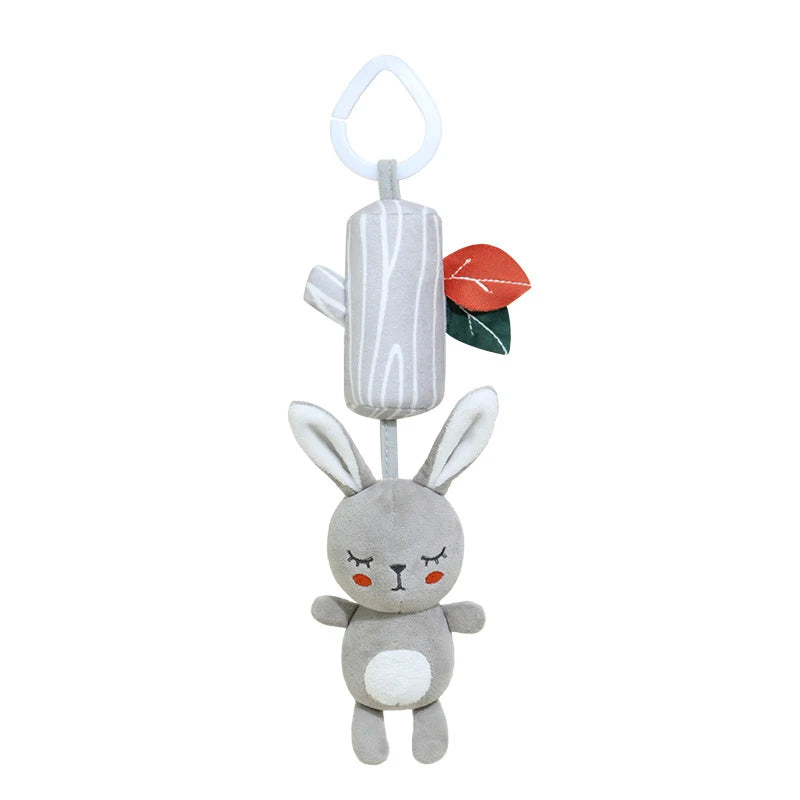 Baby Nordic Bed Rattles Hanging Toys Toddler Spiral Pram Toy Baby Car Carriage Plush Owl Mobile 0 6 12 Months Stroller Hang Girl