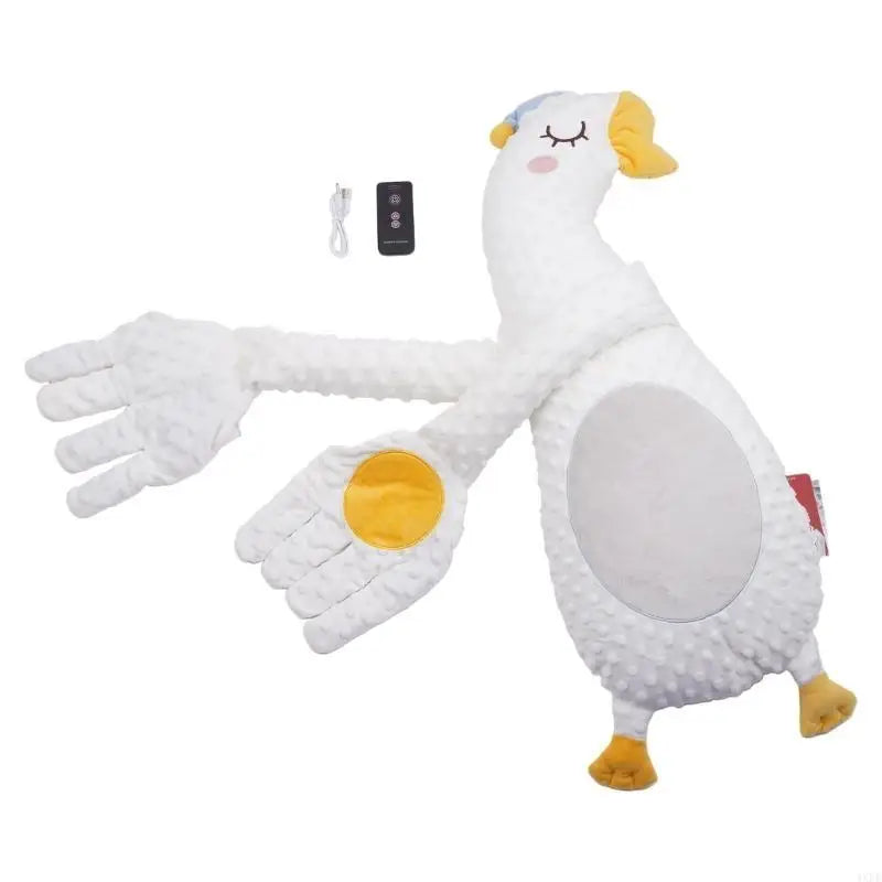 Baby Sleep Soothing Hand Toy Pattable Mood Pacify Pillow for Comforting Cartoon Animal Gentle Patting Doll No/With Music