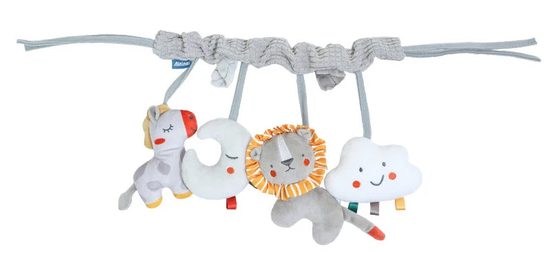 Baby Nordic Bed Rattles Hanging Toys Toddler Spiral Pram Toy Baby Car Carriage Plush Owl Mobile 0 6 12 Months Stroller Hang Girl