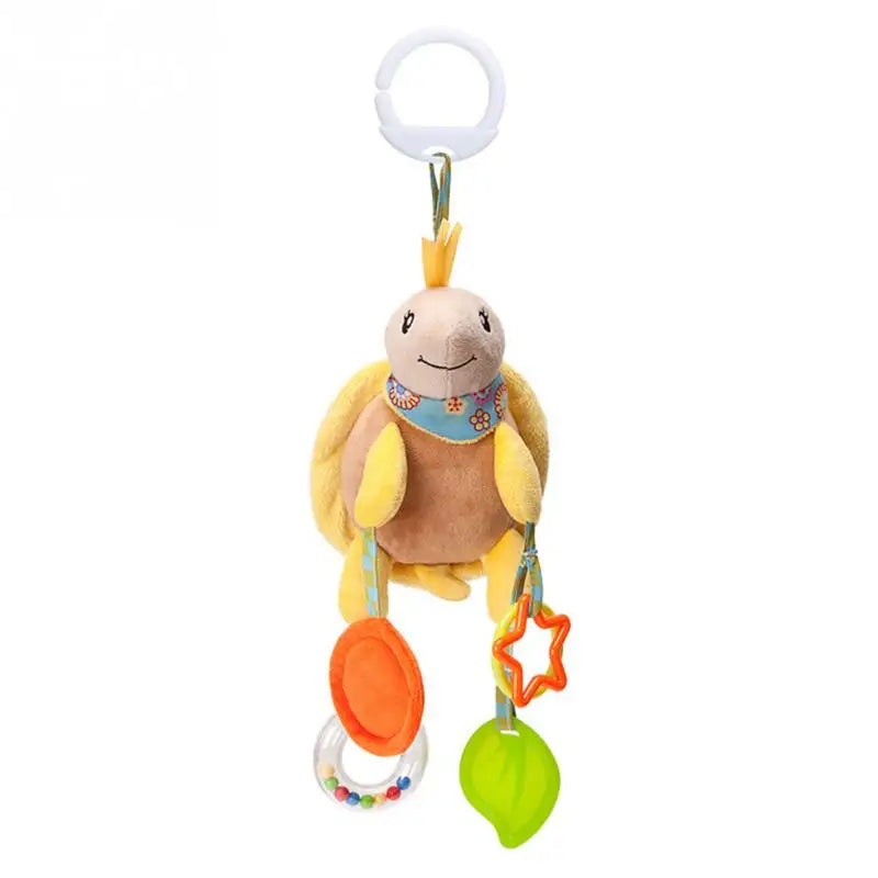Soft Giraffe Zebra Animal Handbells Rattles Plush Infant Baby Development Handle Toys with Teether Baby Toy for Newborn Gifts