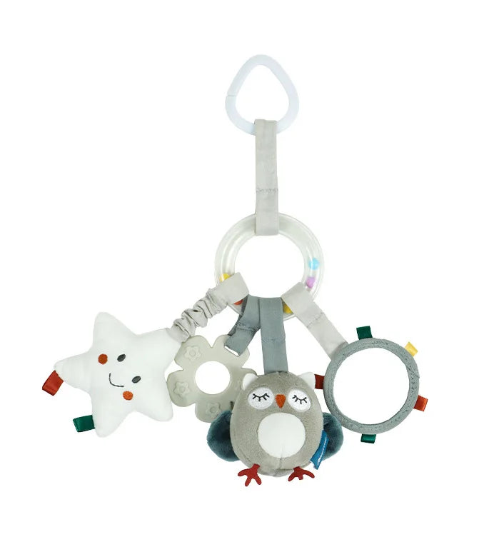 Baby Nordic Bed Rattles Hanging Toys Toddler Spiral Pram Toy Baby Car Carriage Plush Owl Mobile 0 6 12 Months Stroller Hang Girl