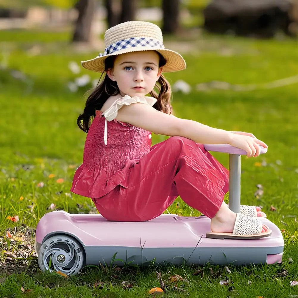 Kids Electric Go Kart with Floor Cleaning Function – 12V Ride-On Wiggle Car with 5 Speeds & Built-In Storage (Ages 6–12)
