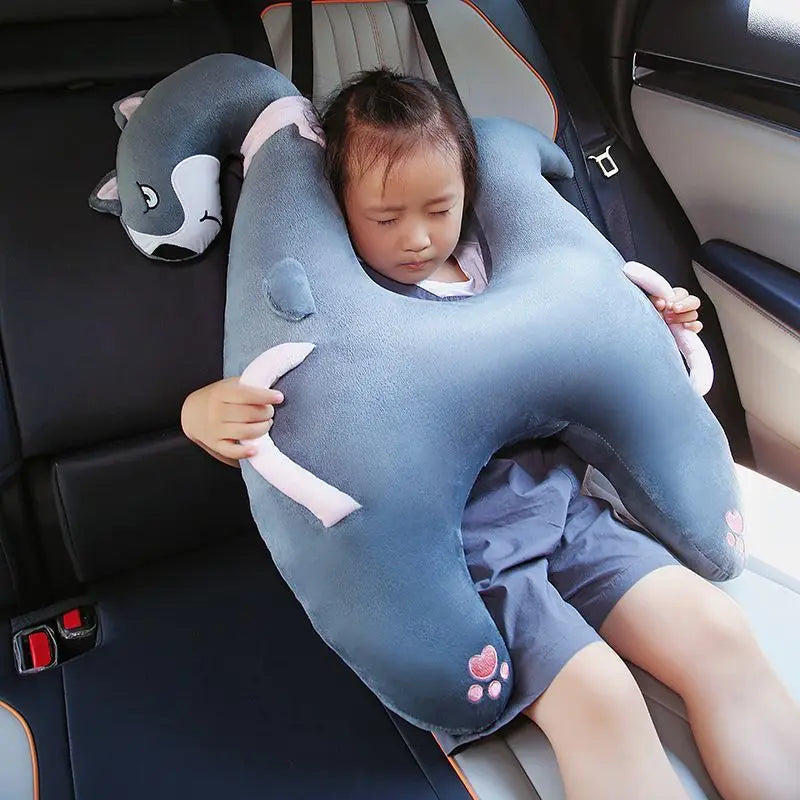 Cute Animal Pattern Kid Neck Head Support U-Shape Children Travel Pillow Cushion for Car Seat Safety Neck Pillow for Kids