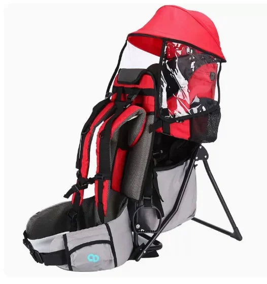 Multifunctional Baby Travel Chair – Rainproof and Cold-Proof, Portable Outing Back Frame Stool, Foldable Child Seat