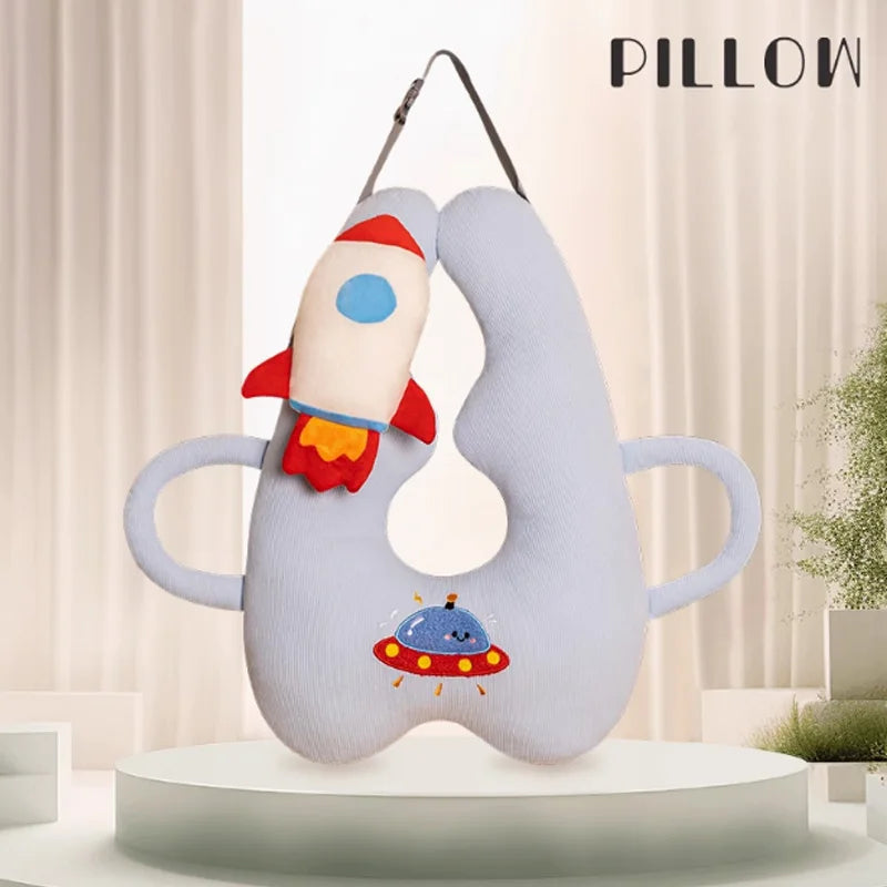 Cute Animal Pattern Kid Neck Head Support U-Shape Children Travel Pillow Cushion for Car Seat Safety Neck Pillow for Kids