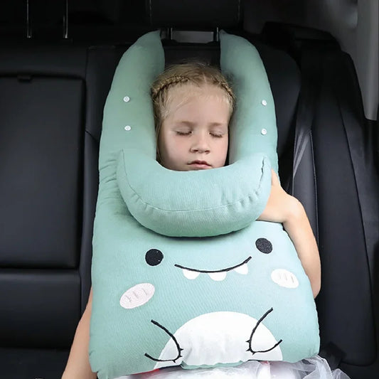 Comfortable Kids Neck Travel Pillow for Children and Babies - Perfect Car Seat Pillow for Head Support during Travel Adjustable