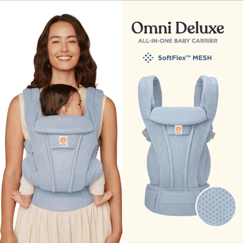 Omni Deluxe Baby Carrier 4 Positions Ergonomic Kid Kangaroo Infant Sling Wrap Cool Air Mesh Cotton Backpack 0-36 Months Egobaby