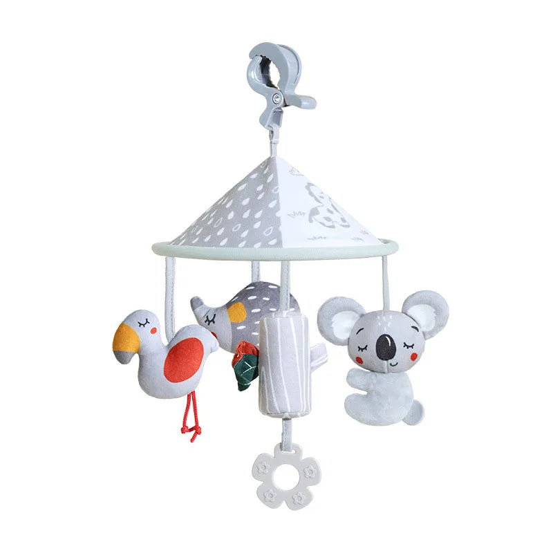 Baby Nordic Bed Rattles Hanging Toys Toddler Spiral Pram Toy Baby Car Carriage Plush Owl Mobile 0 6 12 Months Stroller Hang Girl