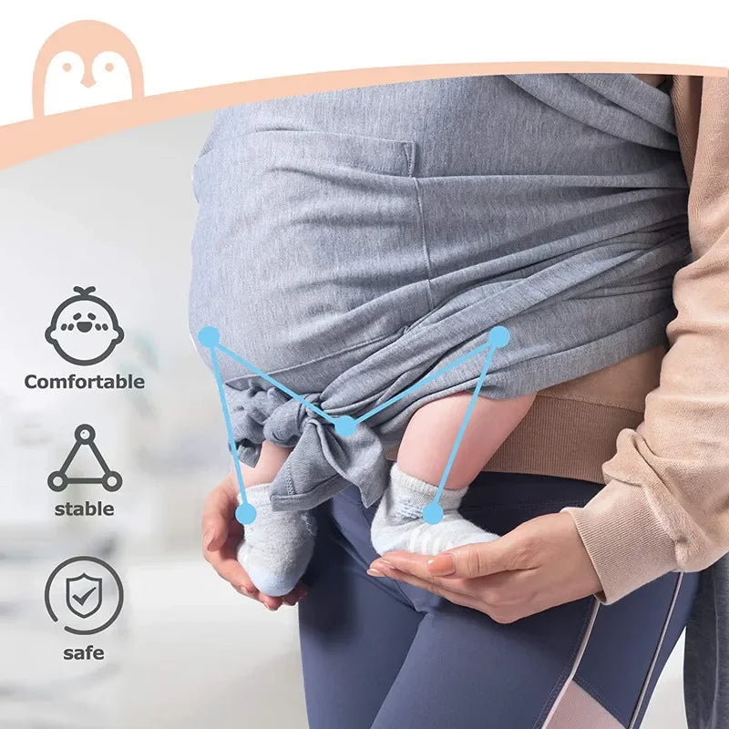 Cross-Border Factory Baby Carrier Cotton X-Shaped Simple Baby Backpack Child Development Support Belt Front Hugging Style
