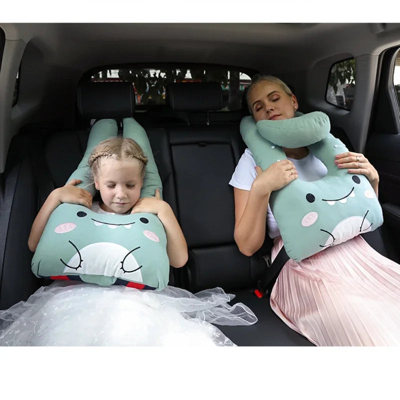 Comfortable Kids Neck Travel Pillow for Children and Babies - Perfect Car Seat Pillow for Head Support during Travel Adjustable