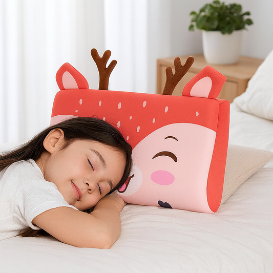 Childrenβs Memory Foam Pillow β Soft Breathable Cartoon Design with Neck Support & Washable Cover