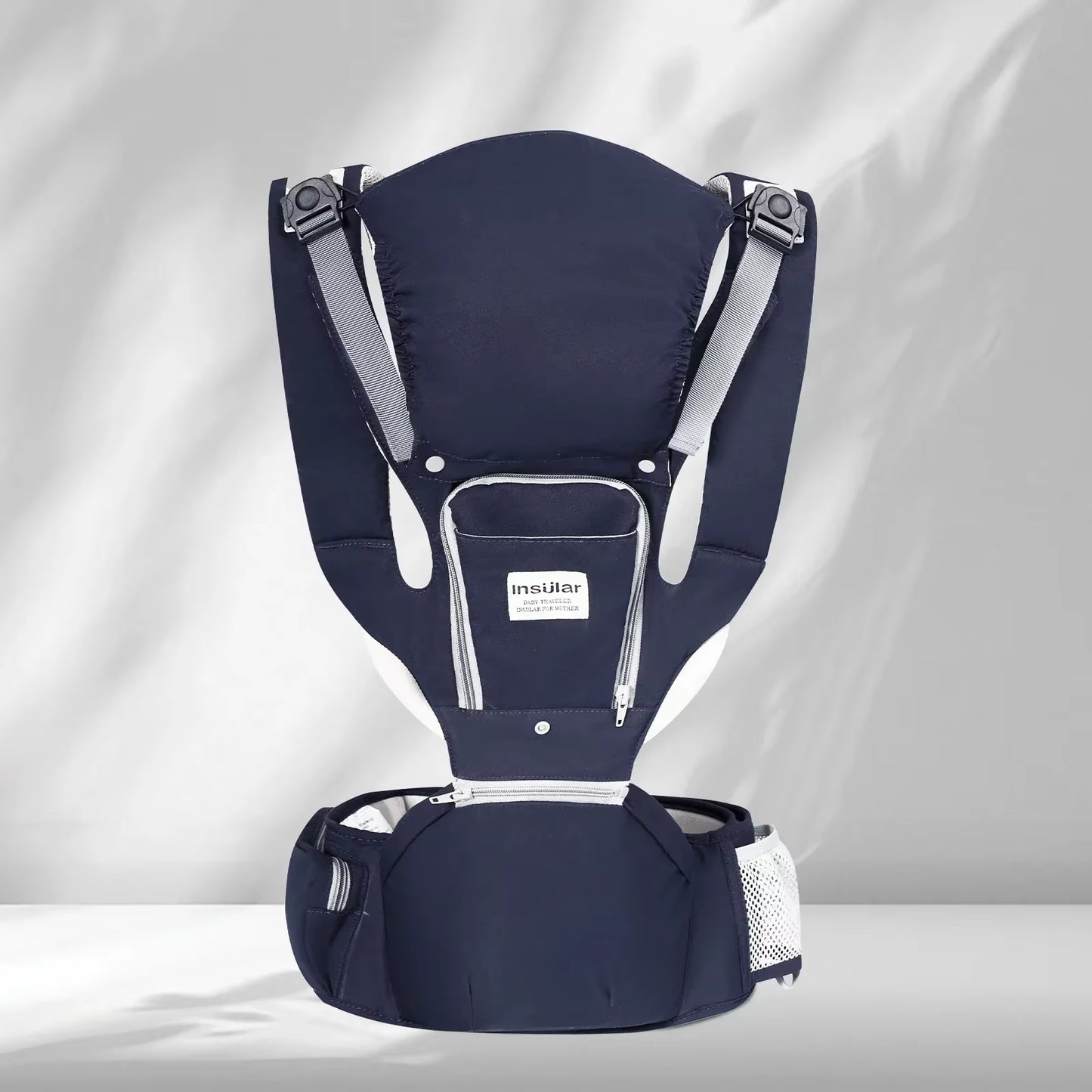 3 in 1 Baby Carrier Multi-Functional Childs Waist Stool Breathable Waist Stool with Hip Seat Front Hold Portable 4 Season