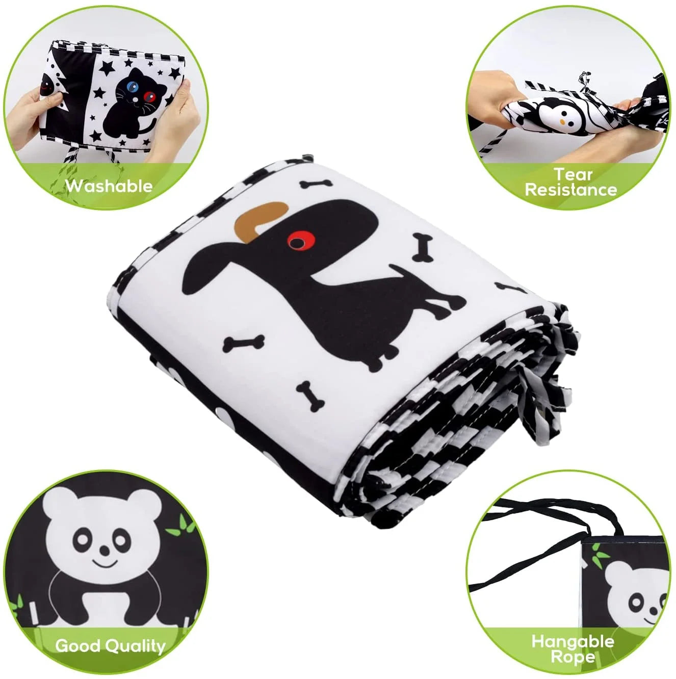 Sensory Toys for Babies Soft Books for Babies Black and White Baby Toys Soft Baby Toys