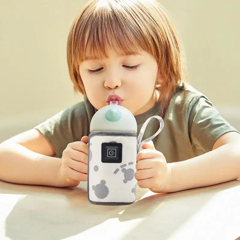 Bottle Warmer for Breastmilk Insulated Bag Feeding Bottle Cover USB Rechargeable Portable Baby Nursing for Outdoor Winter